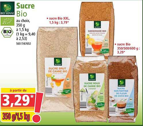 sucre bio bio sonne