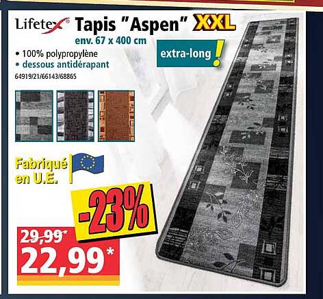 tapis "aspen" lifetex
