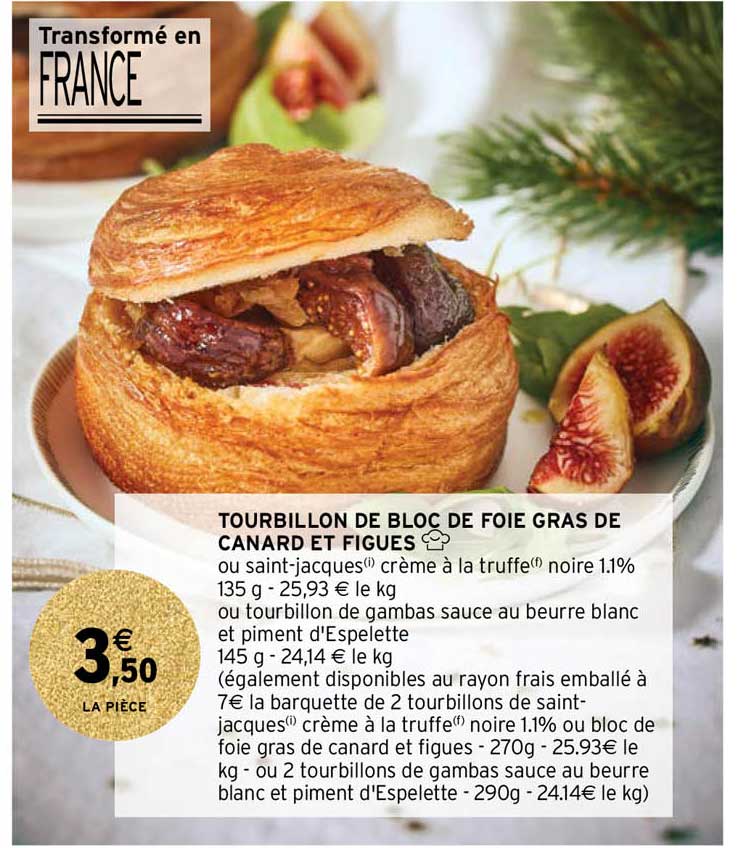 tourbillon de bloc de foie gras de canard et figues