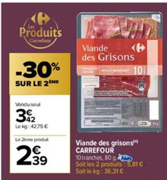 Viande Des Grisons Carrefour