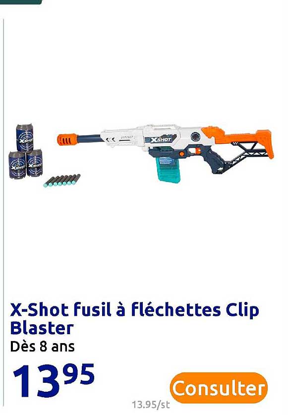 x-shot fusil à fléchettes clip blaster