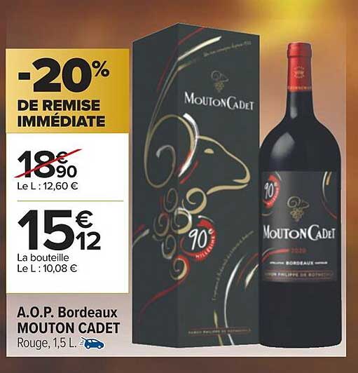 a.o.p. bordeaux mouton cadet