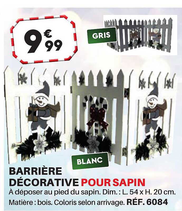 barrière décorative pour sapin