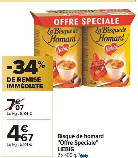 bisque de homard "offre spéciale" liebig