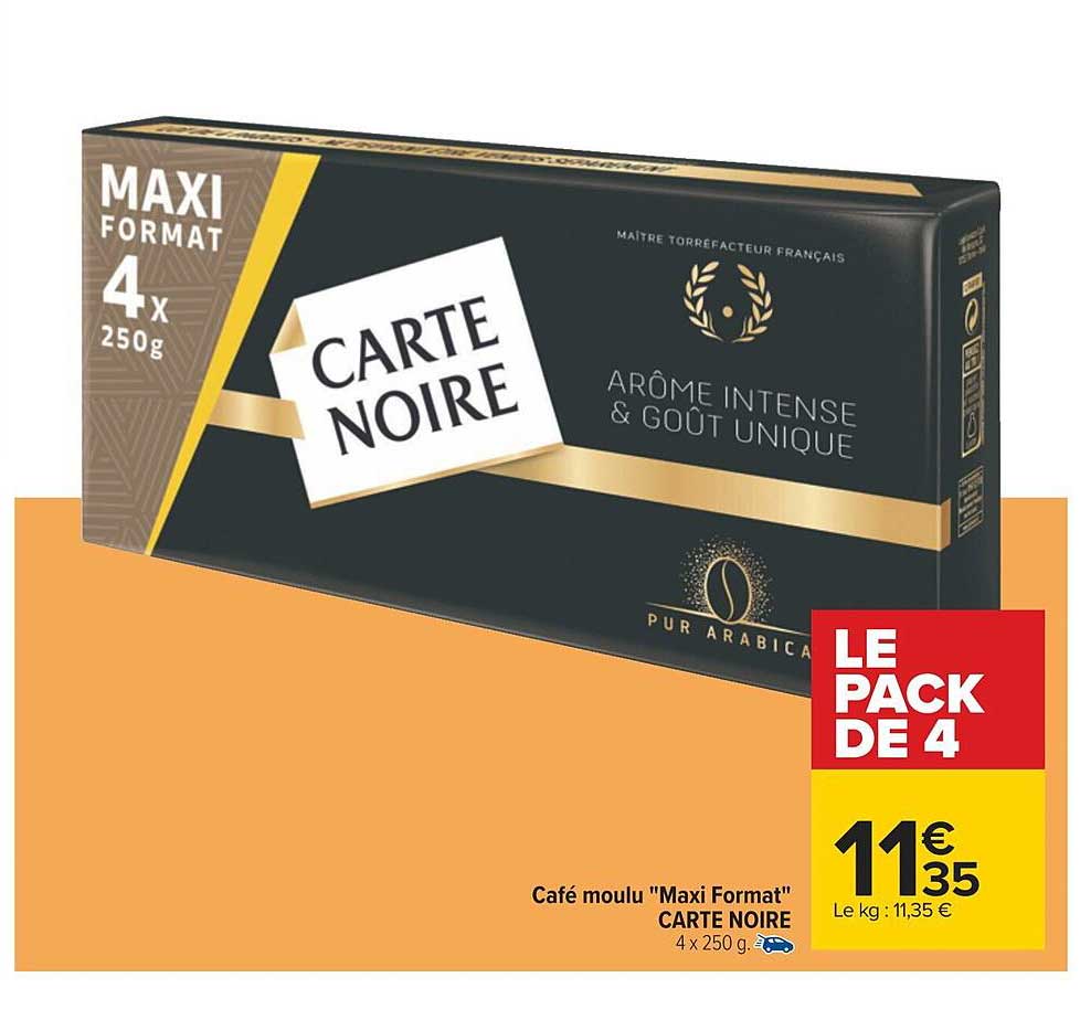 café moulu "maxi format" carte noire