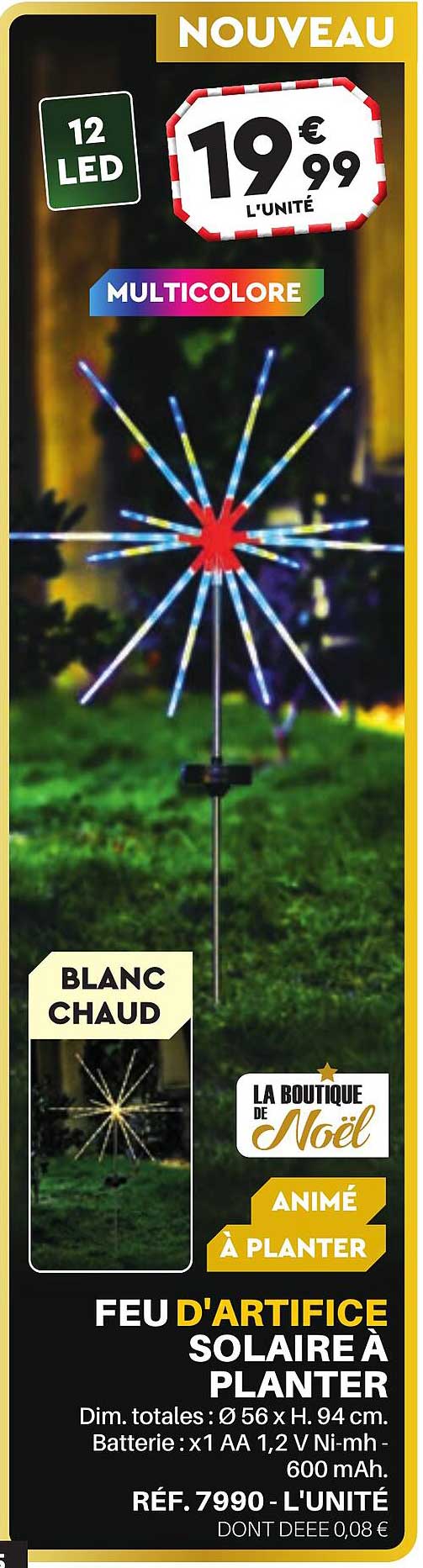 feu d'artifice solaire à planter