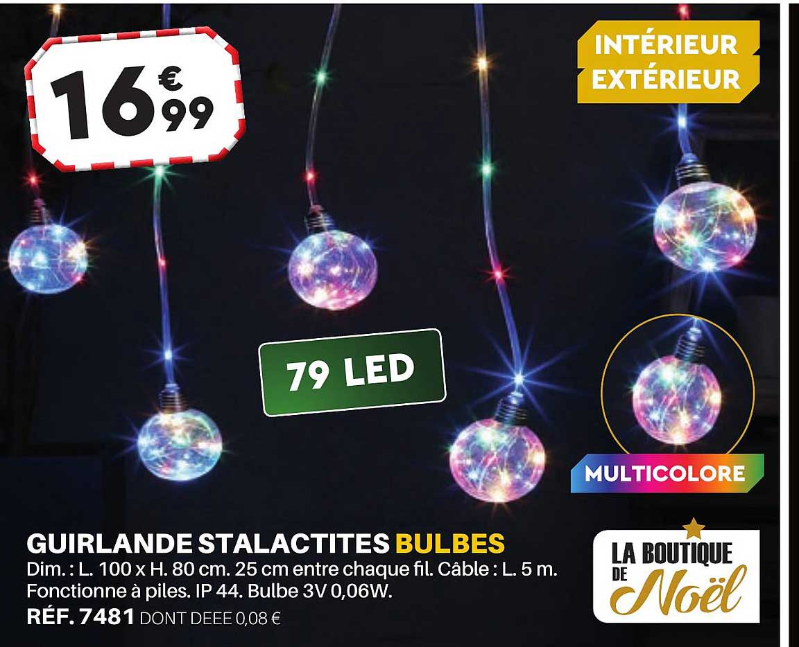 guirlande stalactites bulbes