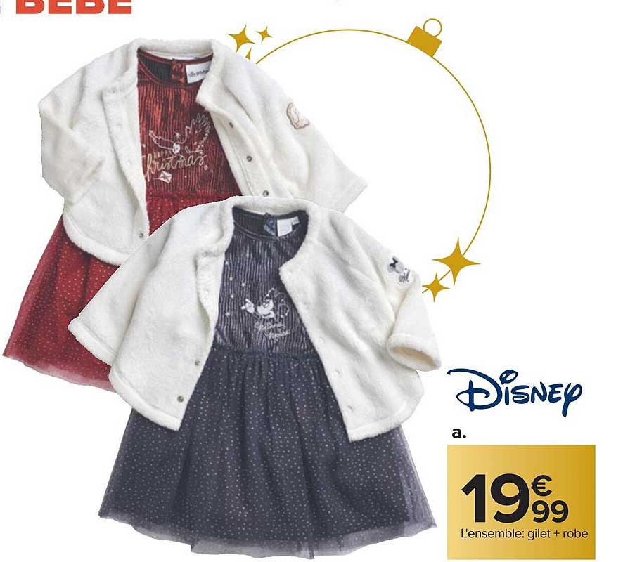 l'ensemble : gilet + robe disney
