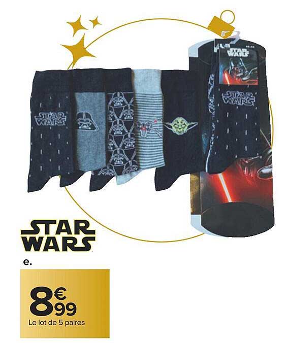 le lot de 5 paires star wars