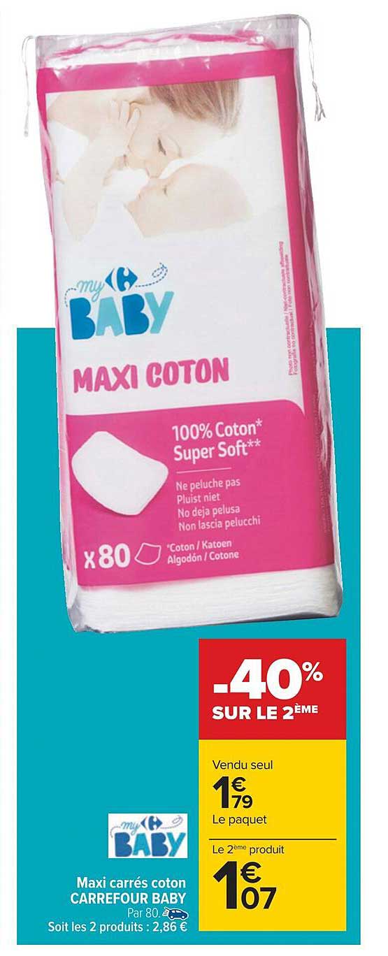 Maxi Carrés Coton  Carrefour Baby