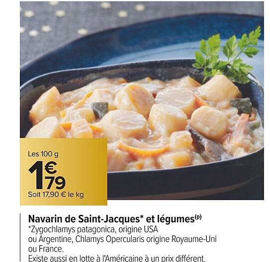 navarin de saint-jacques et légumes