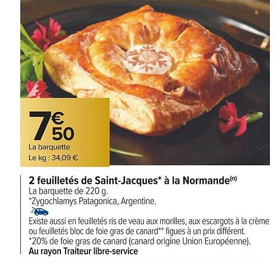 2 Feuilletés De Saint-jacques à La Normande