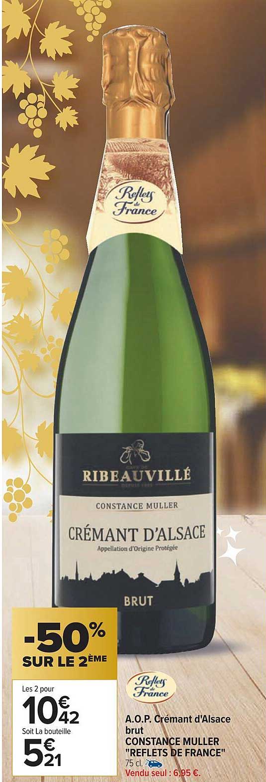 a.o.p. crémant d'alsace brut constance muller reflets de france