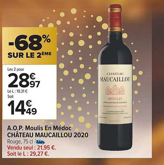 a.o.p. moulis en médoc château maucaillou 2020