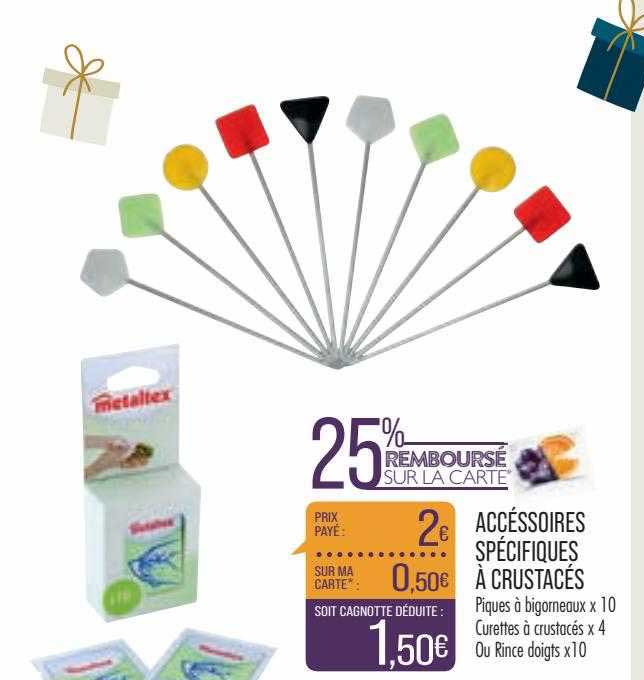 accessoires spécifiques à crustacés