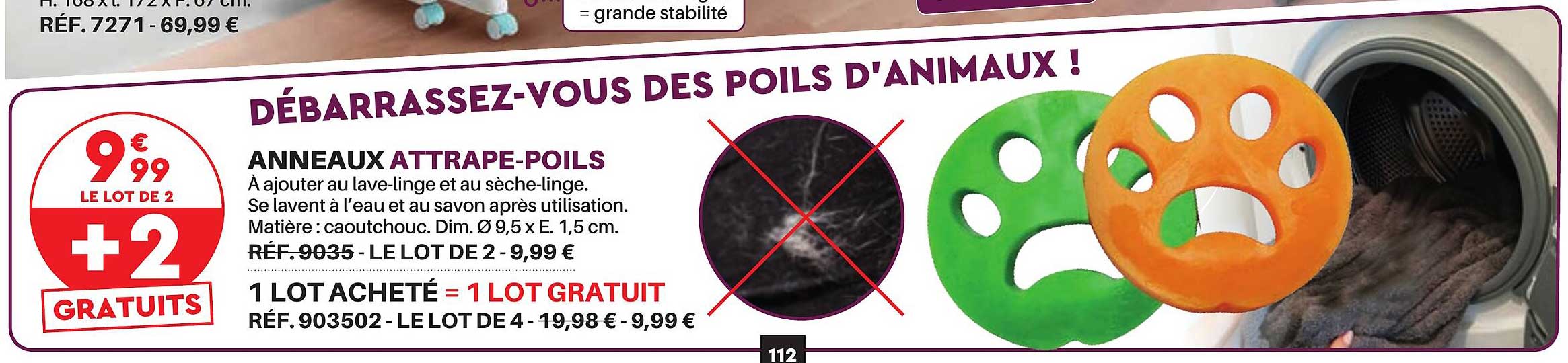 Anneaux Attrape-poils