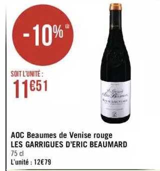 aoc beaumes de venise rouge les garrigues d'éric beaumard