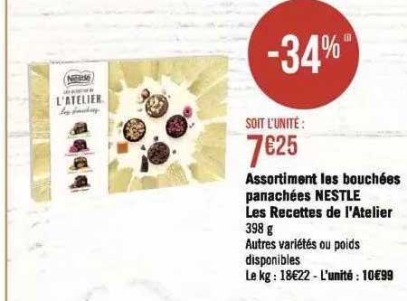assortiment les bouchées panachées nestlé les recettes de l'atelier