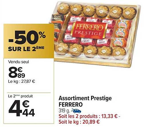 assortiment prestiqe ferrero
