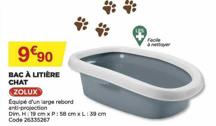 Bac à Litière Chat Zolux