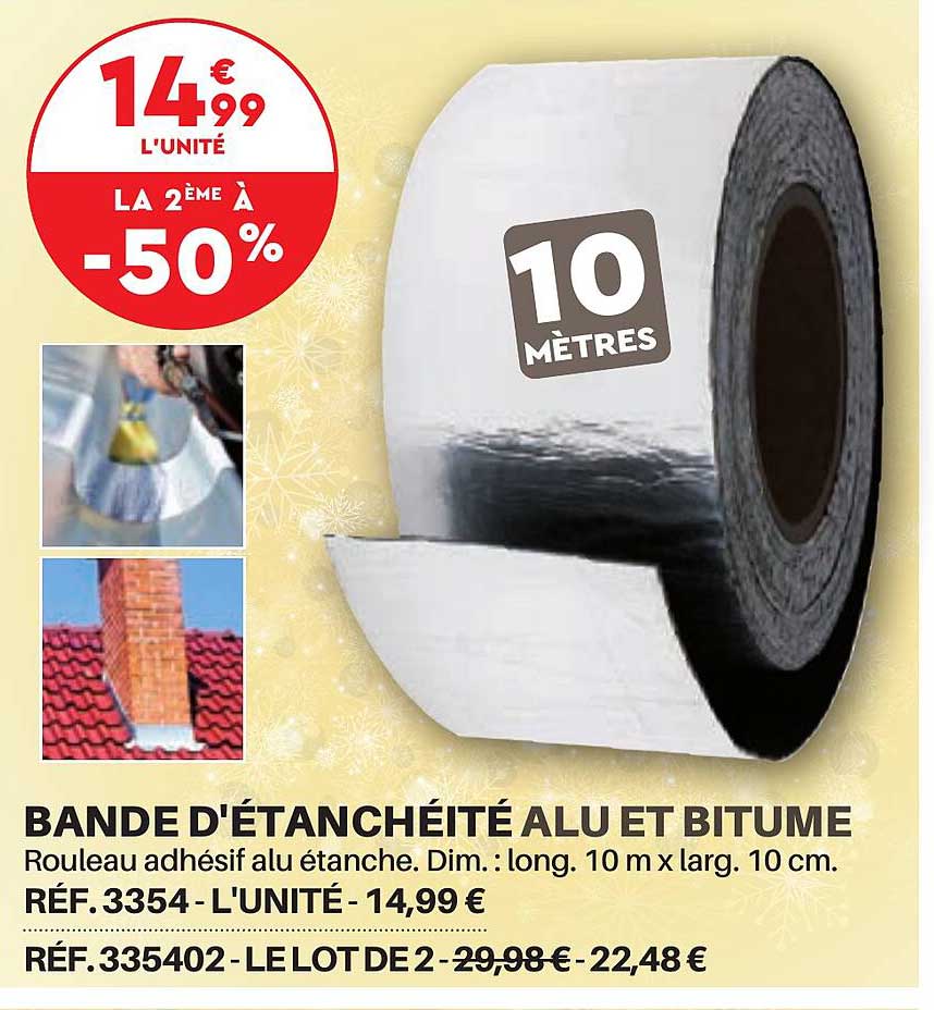 bande d'étanchéité alu et bitume