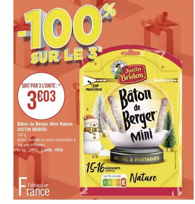 bâton de berger mini nature justin bridou