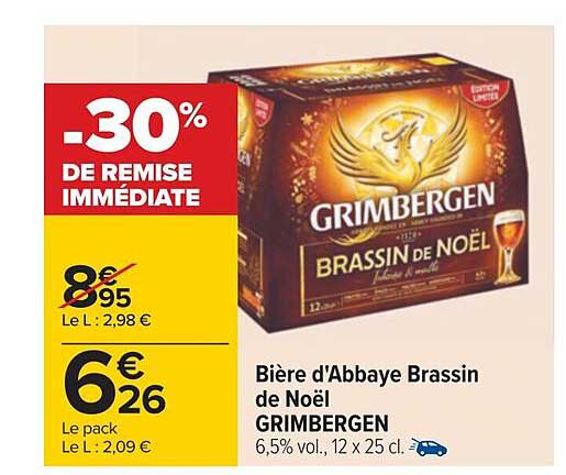 bière d'abbaye brassin de noël grimbergen