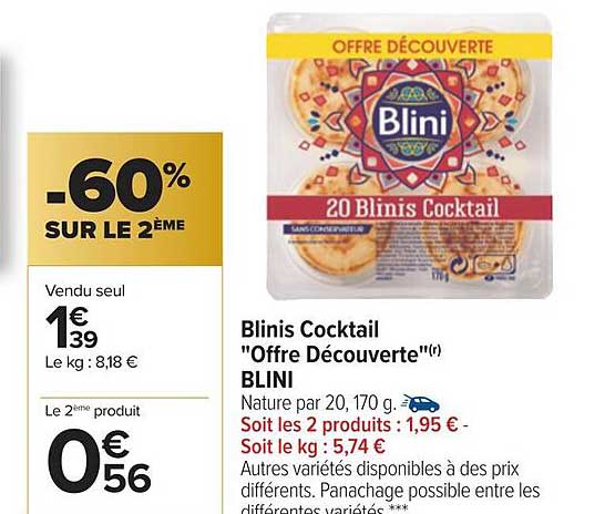 Blinis Cocktail "offre Découverte" Blini