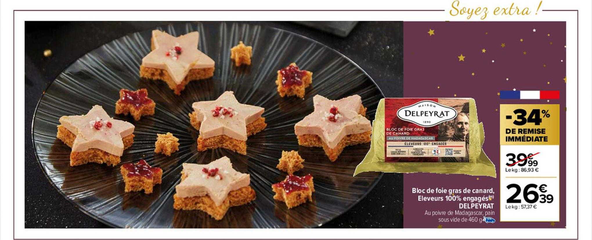 bloc de foie gras de canard, éleveurs 100% engagés delpeyrat