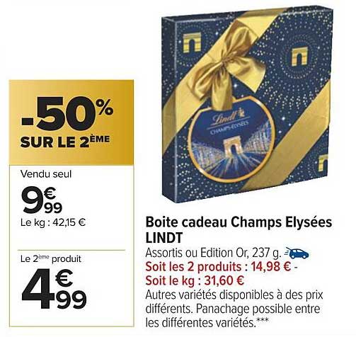 boîte cadeau champas élysées lindt