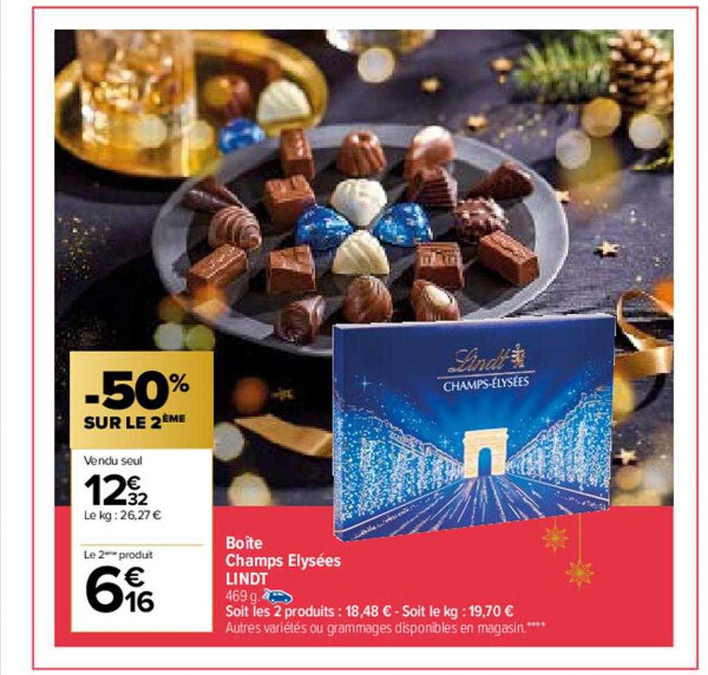 boîte champs élysées lindt