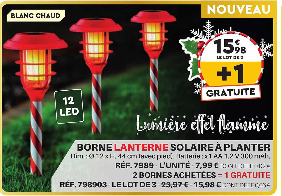 Borne Lanterne Solaire à Planter