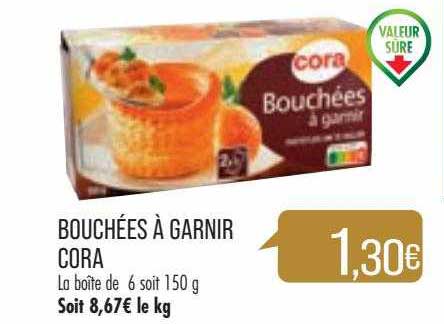 bouchées à garnir cora