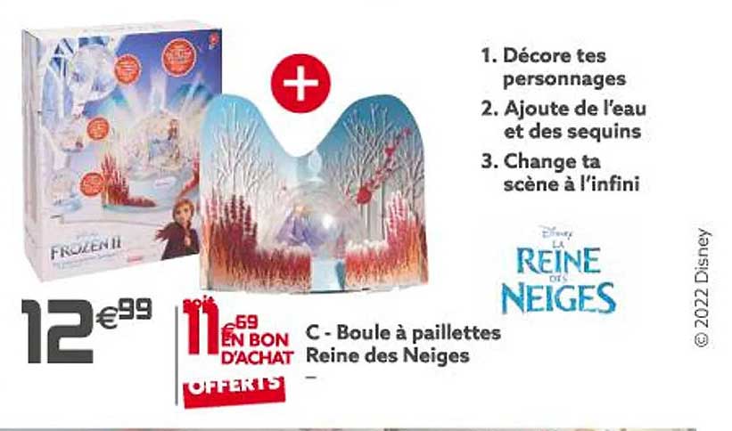 boule à paillettes reine des neiges
