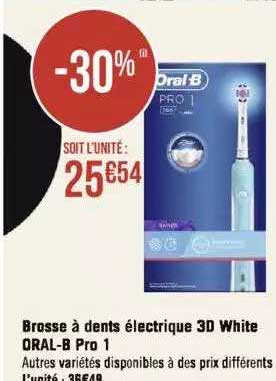 brosse à dents électrique 3d white oral-b pro 1