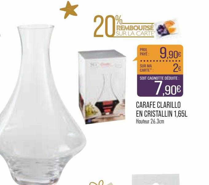 carafe clarillo en cristallin 1,65l