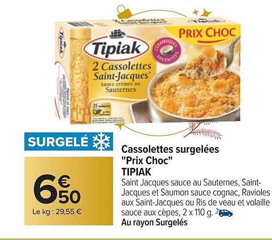 Cassolettes Surgelées "prix Choc" Tipiak
