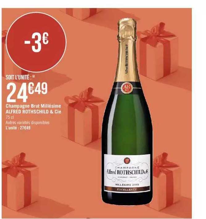 champagne brut millésime alfred rothschild & cie