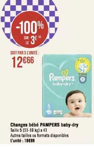 changes bébé pampers baby-dry