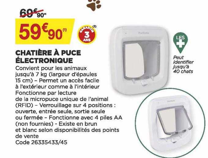 chatière à puce électronique