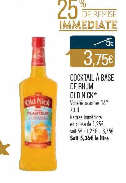 cocktail à base de rhum old nick