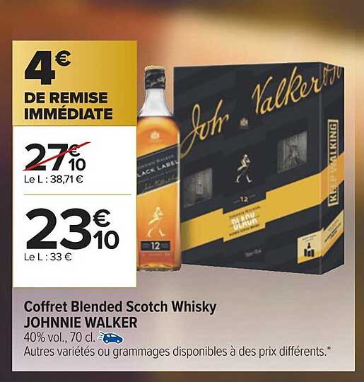 coffret blended scotch whisky johnnie walker