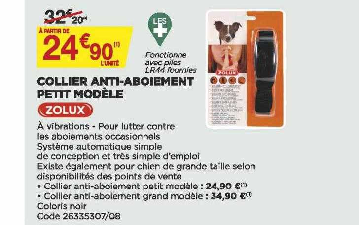 Collier Anti-aboiement Petit Modèle Zolux