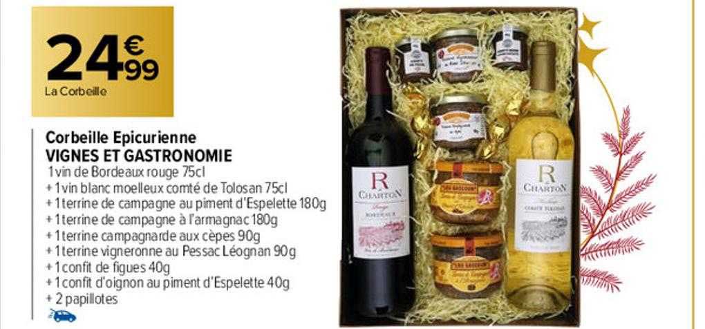 Corbeille Epicurienne Vignes Et Gastronomie