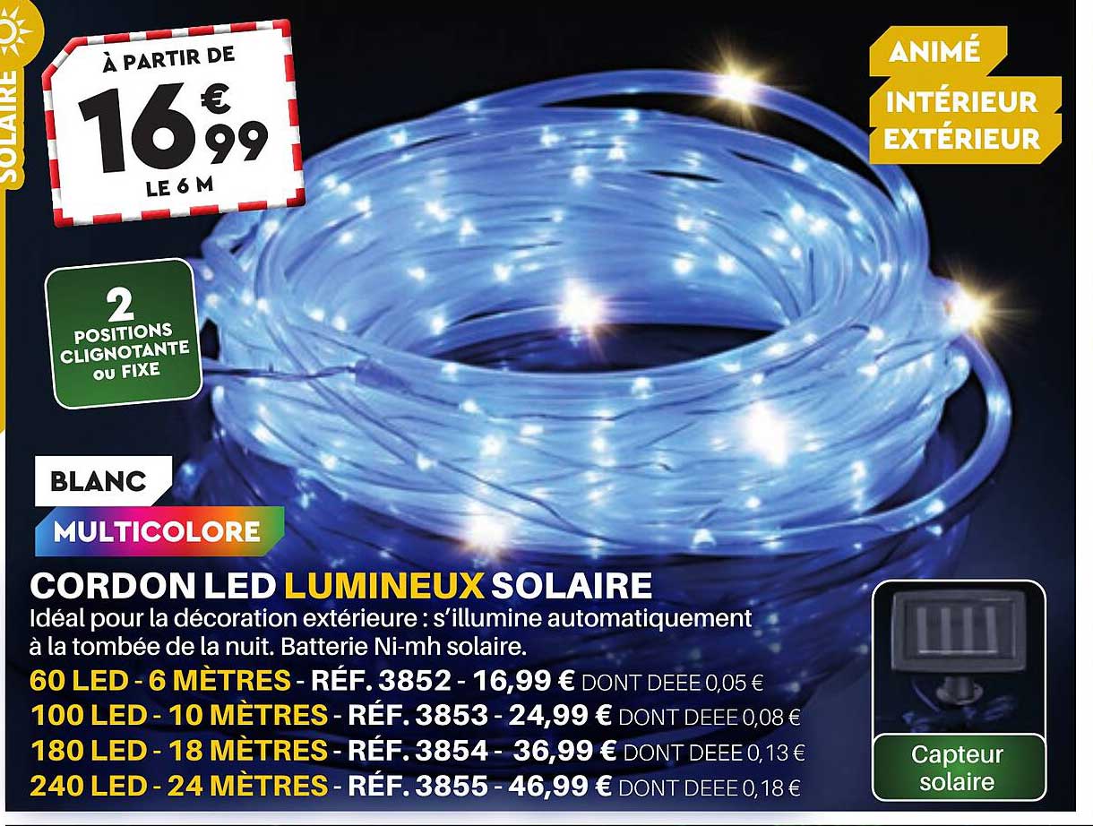 Cordon Led Lumineux Solaire