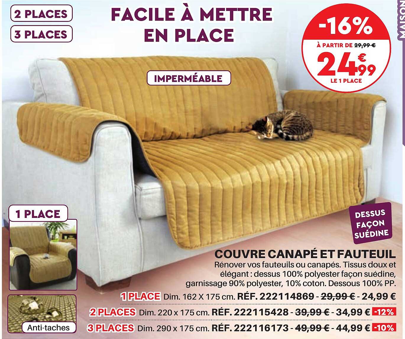 couvre canapé et fauteuil