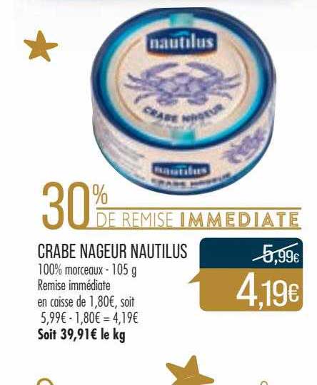 crabe nageur nautilus