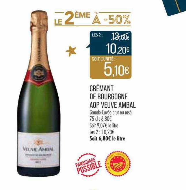 crémant de bourgogne aop veuve ambal