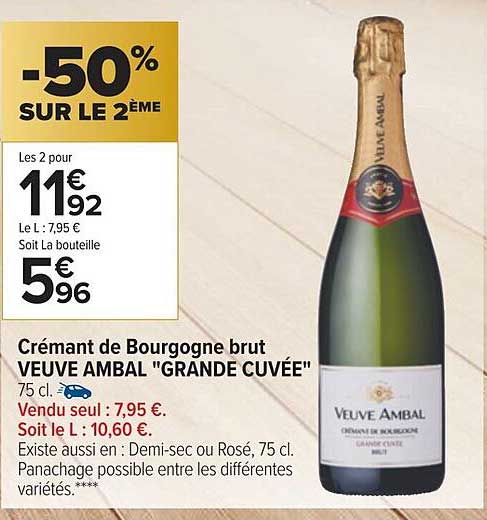 crémant de bourgogne brut veuve ambal "grande cuvée"