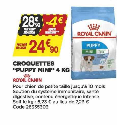croquettes "puppy mini" 4 kg royal canin
